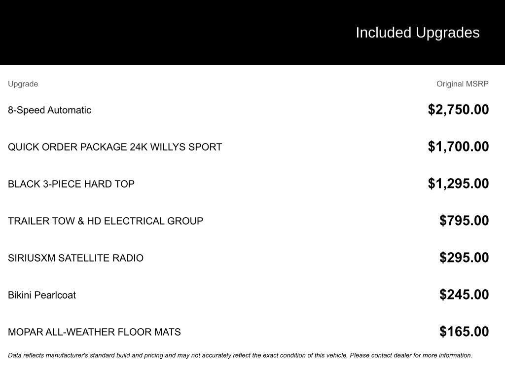 2020 Jeep Wrangler Unlimited Sport