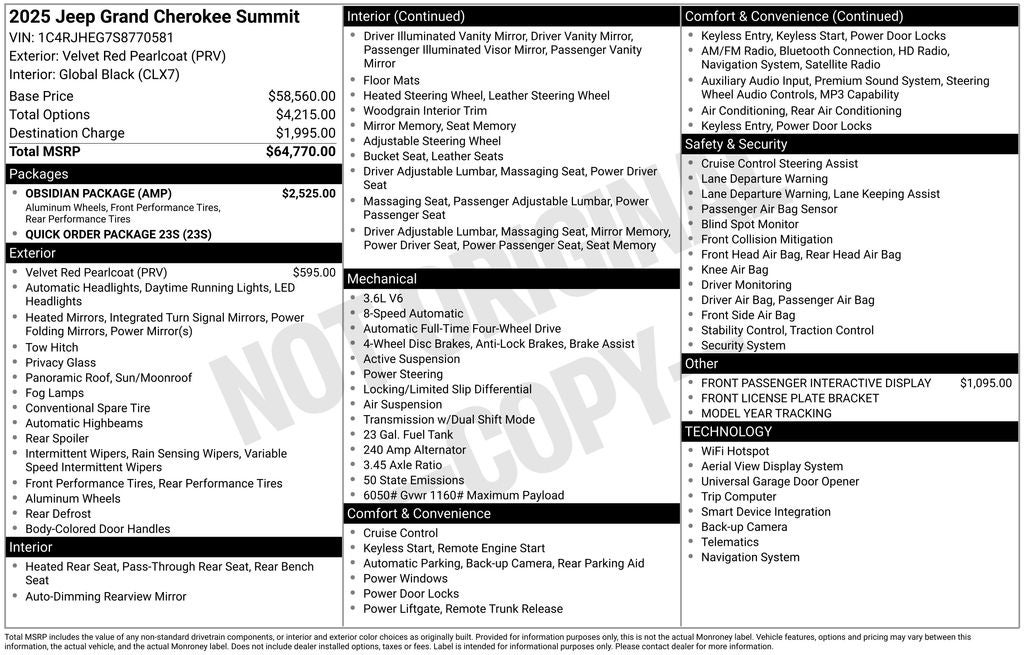2025 Jeep Grand Cherokee Summit