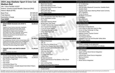 2024 Jeep Gladiator Sport