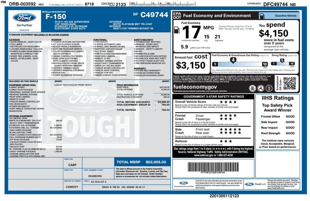2013 Ford F-150 Lariat