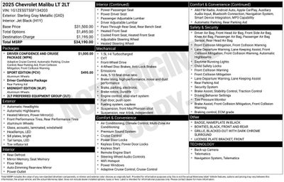 2025 Chevrolet Malibu LT 2LT