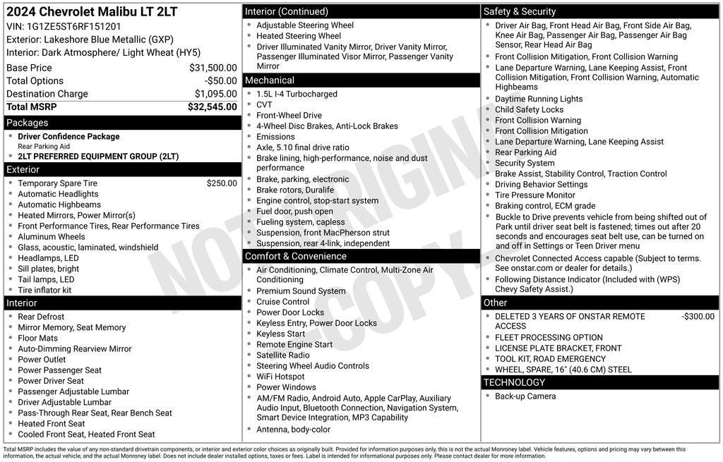 2024 Chevrolet Malibu LT 2LT