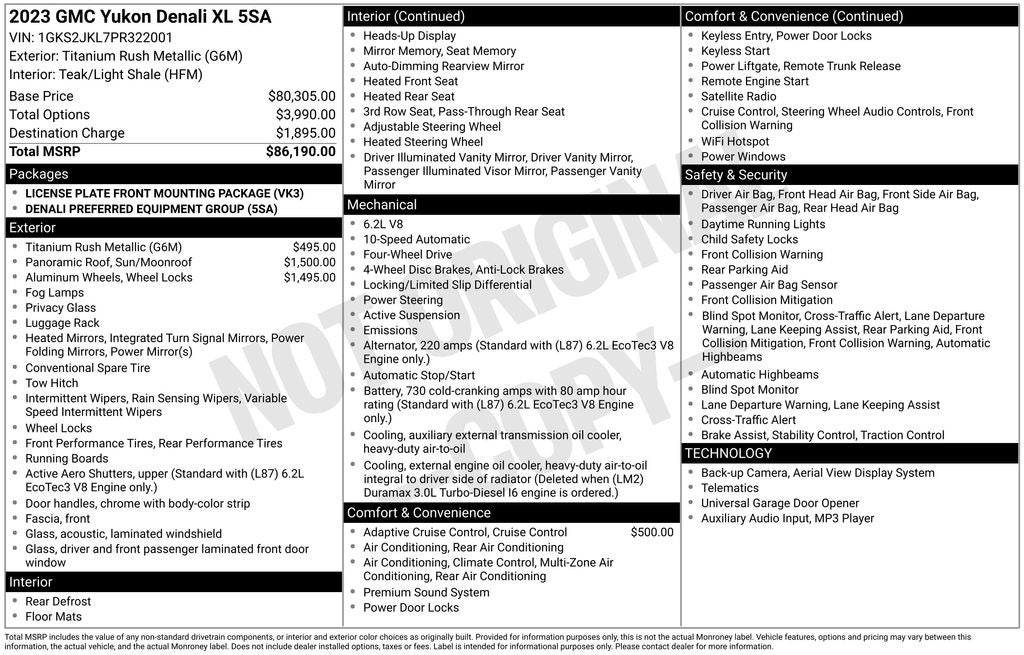 2023 GMC Yukon XL Denali