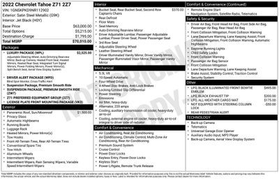2022 Chevrolet Tahoe Z71