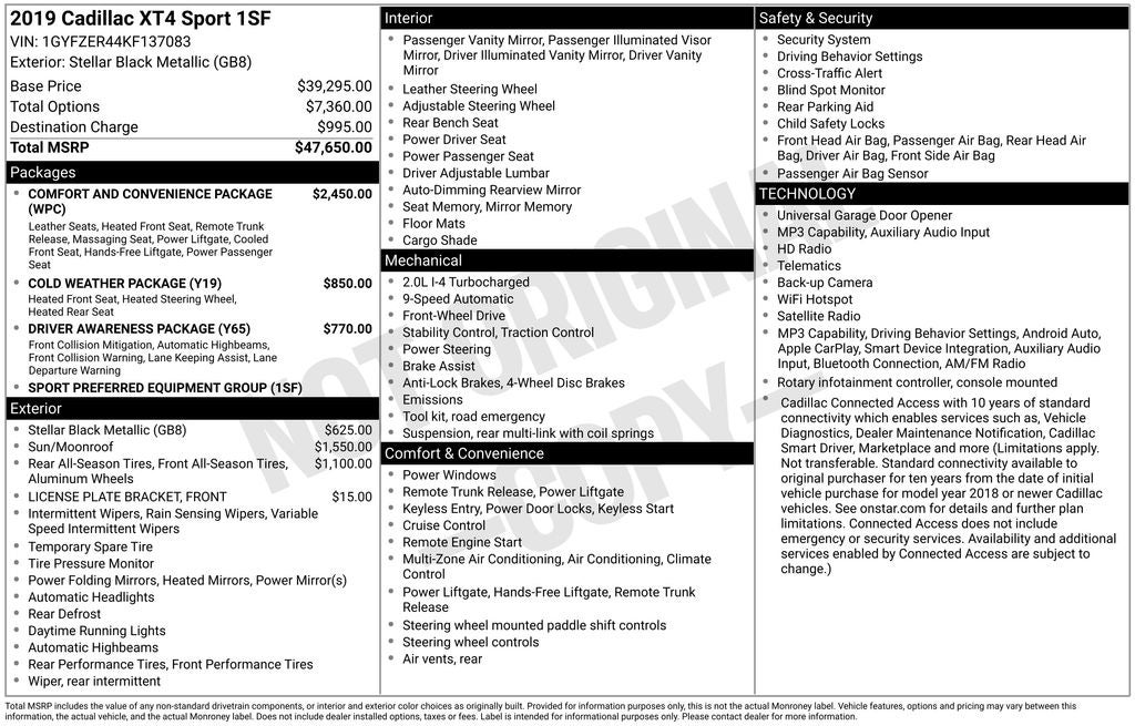 2019 Cadillac XT4 Sport