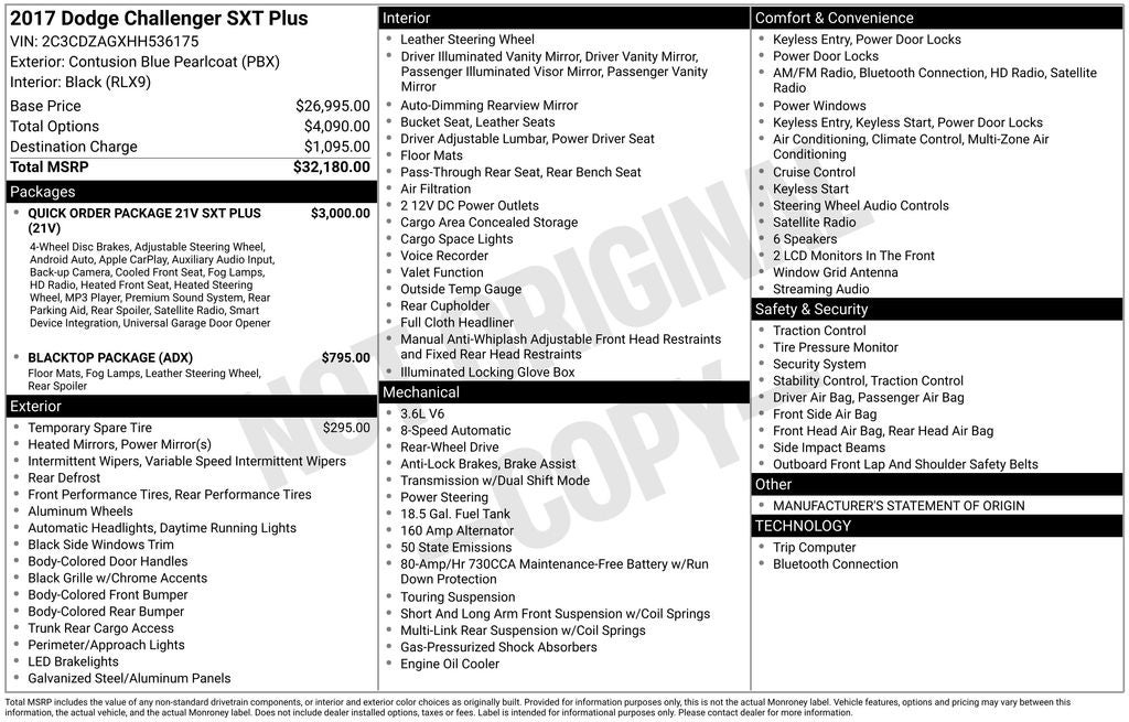 2017 Dodge Challenger SXT