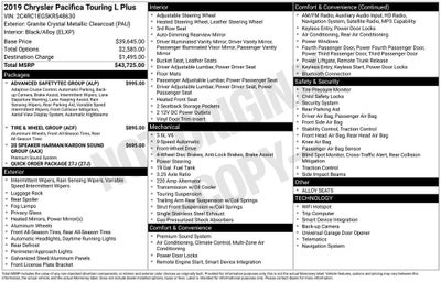 2019 Chrysler Pacifica Touring L Plus