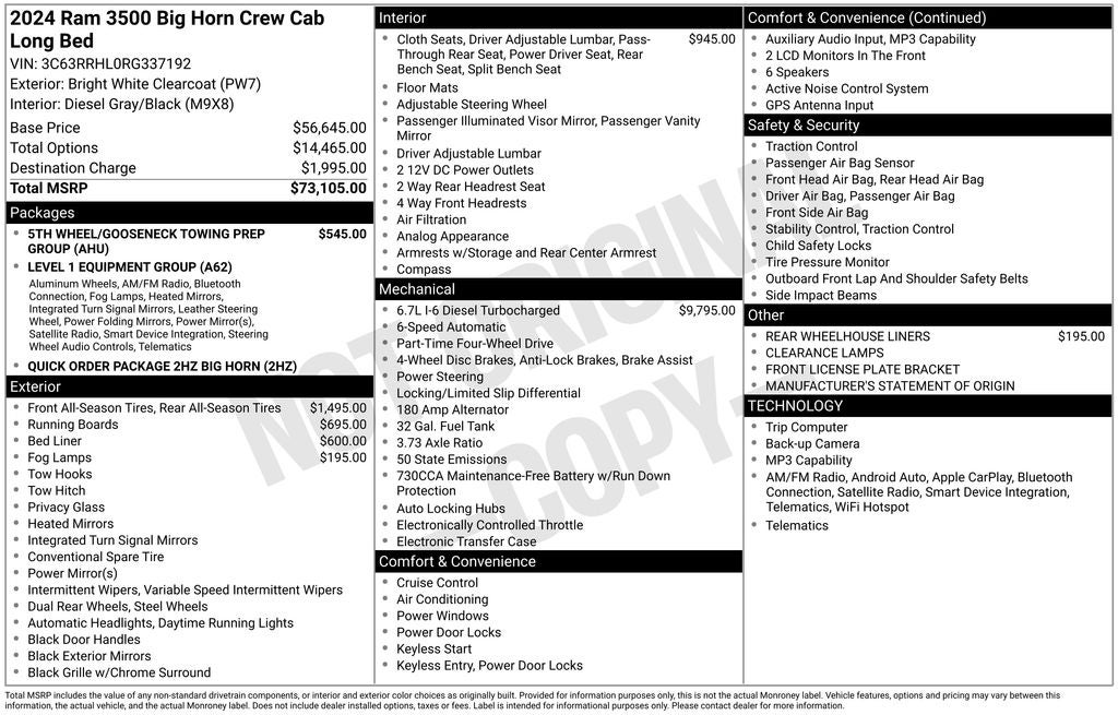 2024 RAM 3500 Big Horn