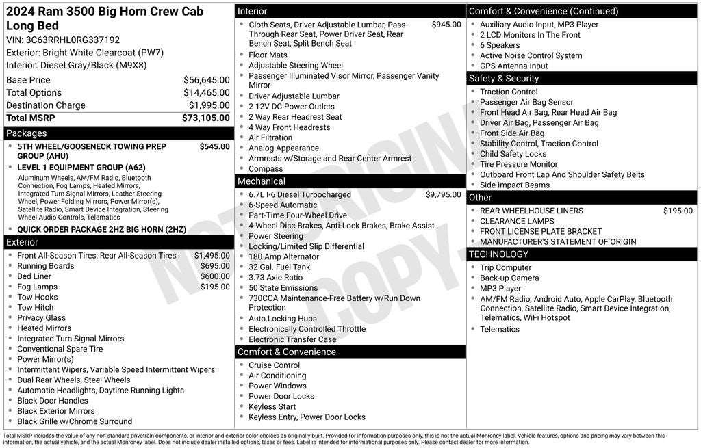 2024 RAM 3500 Big Horn