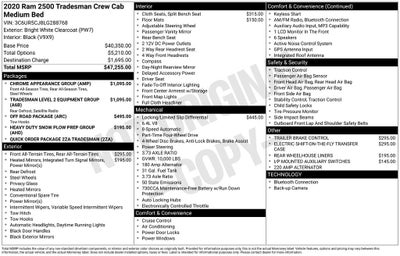 2020 RAM 2500 Tradesman