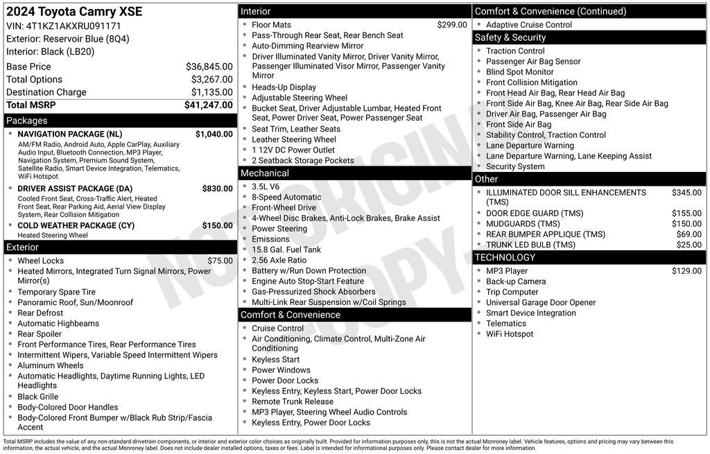 2024 Toyota Camry XSE V6