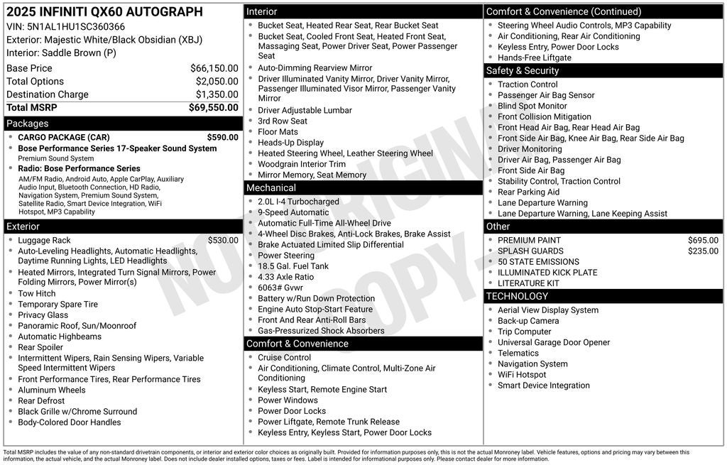 2025 INFINITI QX60 Autograph