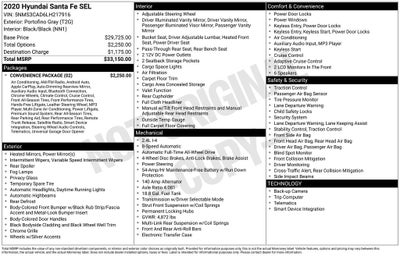 2020 Hyundai Santa Fe SEL