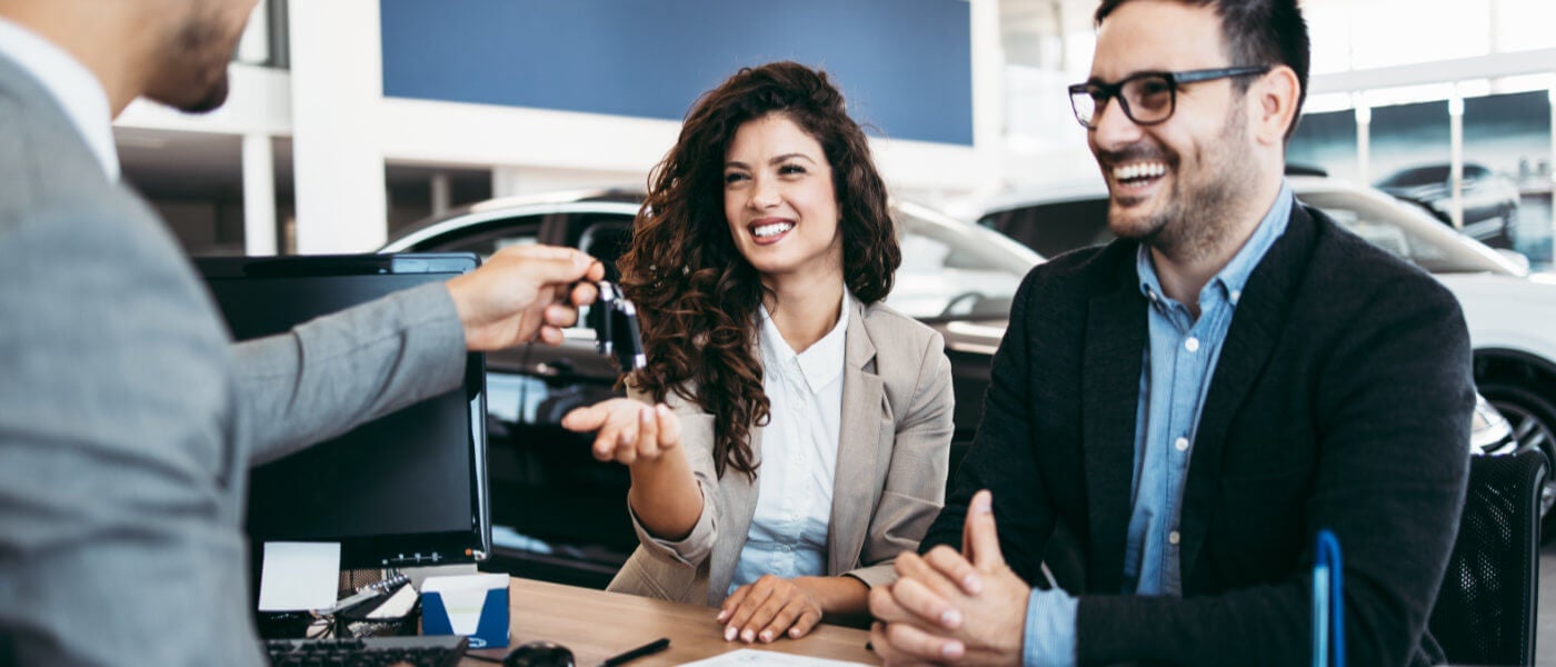 Couple receiving keys