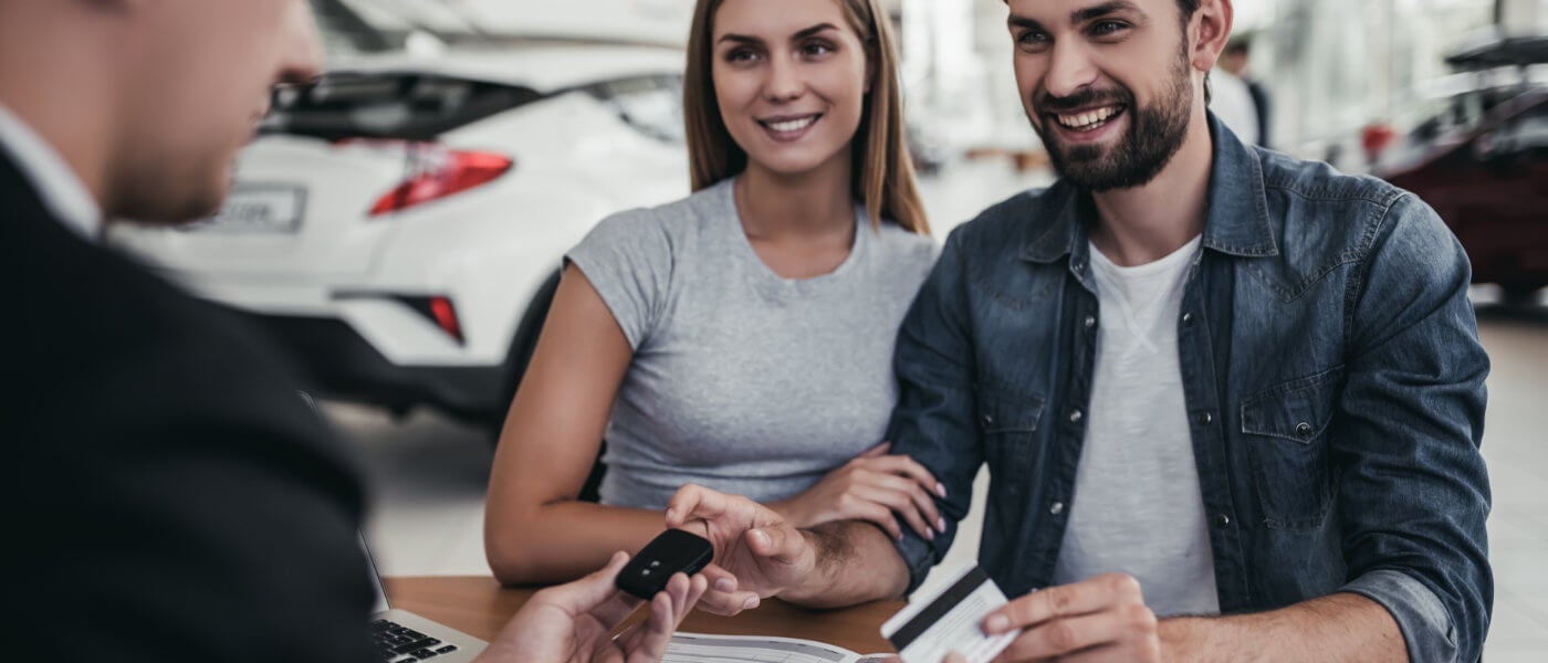Couple receiving keys